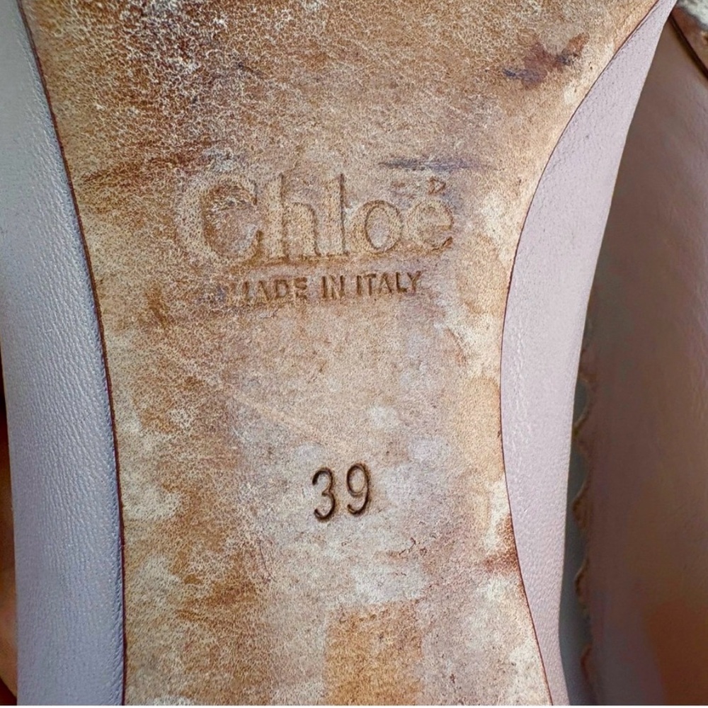 Chloe Lauren Ballerina Flats in Beige “Pink Tea” Size 39  8 1/2 - Picture 10 of 13